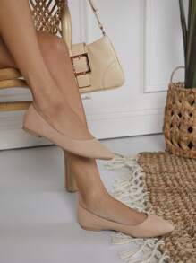 SHUZIA Wide Fit Minimalist Ballerina Flats