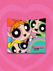 The Powerpuff Girls | ROMWE Cartoon & Letter Printed Tapestry - Multicolor - View 1