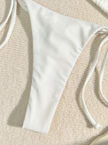 Swim Mod Summer Beach Ladies' Butterfly Applique Halterneck Bikini Set Music Festival