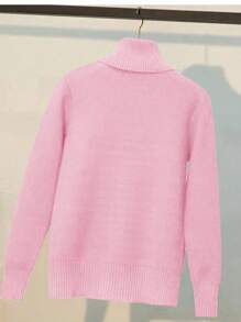 Franclia High Collar Thickened Thermal-Lined Slim-Fit Sweater, Warm Fitted Base Layer, Autumn/Winter Knit Pullover Fall Outfit