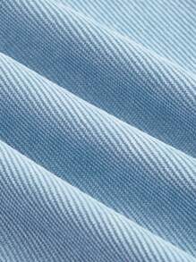 SHEIN MOD Women's Casual Solid Color Straight Corduroy Pants, Back To School Clothes, Work, Brunch, School Clothes, Teacher Pants, 70s Outfit, Dress Pants, Western Pants - Baby Blue - View 4