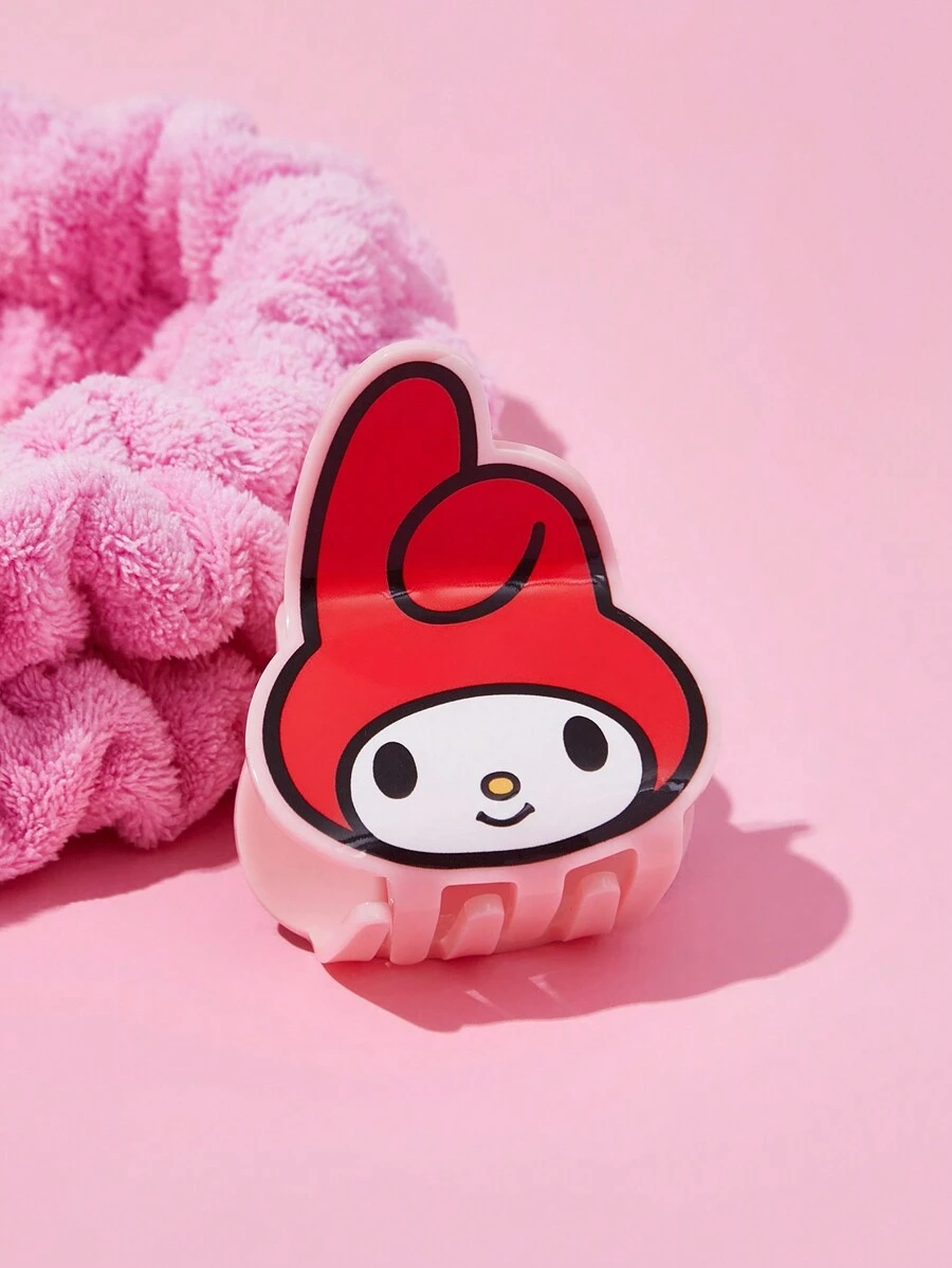 HELLO KITTY AND FRIENDS | SHEIN Cute Cartoon Rabbit Pattern Medium Size Hair Claw Clip, Suitable For Thick Hair - Red - View 1