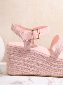 SHUZIA Women's Wedge Heel Platform Sandals - Pink - View 3