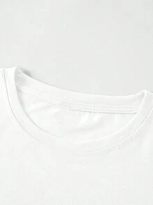 Men's Casual Landscape & Letter Print T-Shirt, Spring/Summer