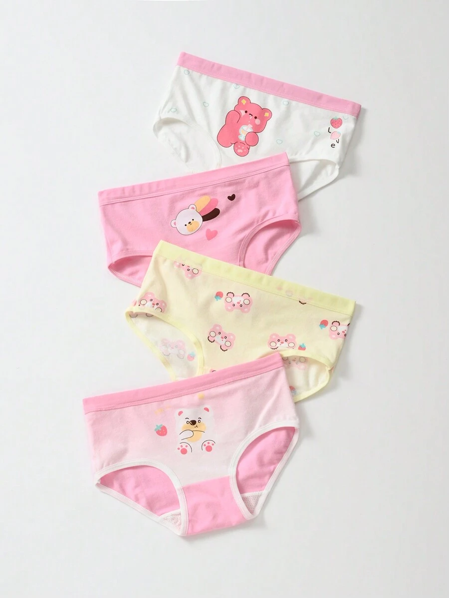 Ropa Interior Con Diseño De Dibujos Animados Para Chicas Jóvenes - Multicolor - Ver 1