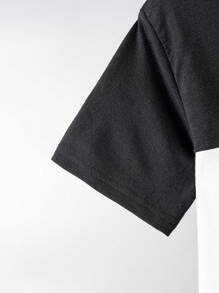 Camiseta Polo De Manga Corta Con Diseño De Impresión Digital De Bloques De Color Para Niños En Transición