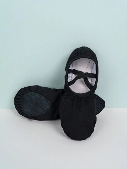 Zapatos De Ballet Suaves Para Niños Con Tejido Elástico Completo, Suela Suave, Duraderos Y Sin Cordones