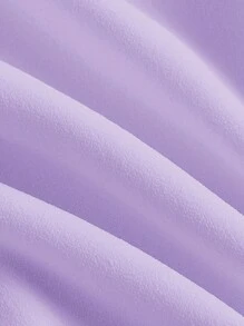 SHEIN MOD 女士不对称肩部和腰部镂空连身裤 - 淡紫色 - 查看 3