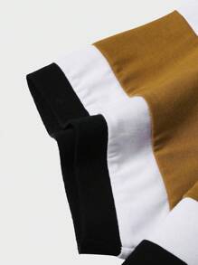 Manfinity Homme 男士拼色短袖 Polo 衫,領子圖案時尚爸爸和我