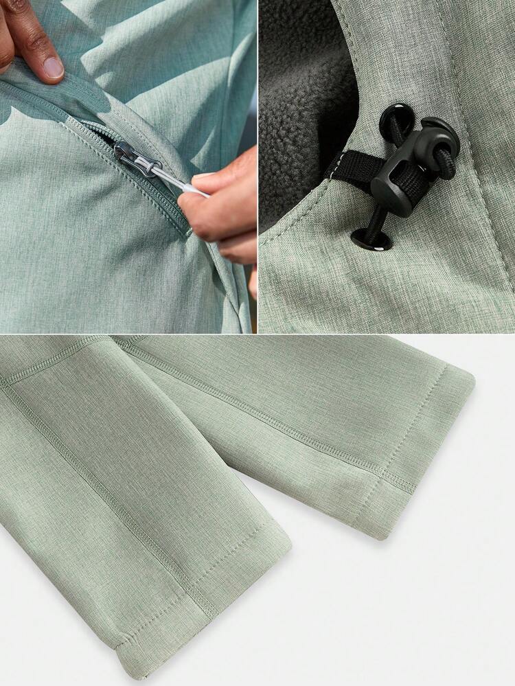 Women's Long Sleeve Solid Color Hooded Regular Fit Outdoor Jacket