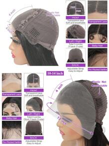 Body Wave 4*4 13*4 Lace Front Wigs Human Hair 150% Density Transparent Lace Frontal With Baby Hair Human Hair Wig Natural Black For Woman - SNatural - View 6