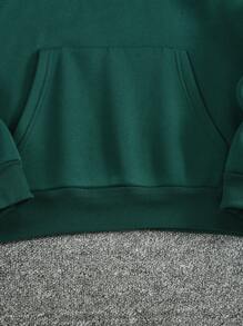 Manfinity Dauomo Men's Hoodie Sweatshirt With Astronaut And Alien Printed Pattern - Dark Green - View 6