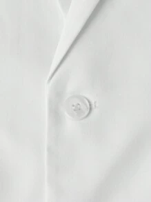 Manfinity Mode Men's Long Sleeve Suit Jacket With Lapel - White - View 4