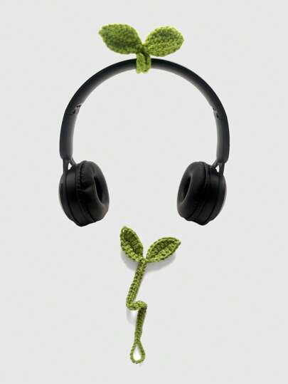 ROMWE Fairycore 1 pieza Banda para el cabello, turbante, diadema, banda para sudor decorativa hecha a mano a ganchillo con doble hoja