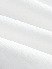 SHEIN MOD 浪漫泡泡女士连衣裙 白色镂空图案 - 白色 - 查看 3