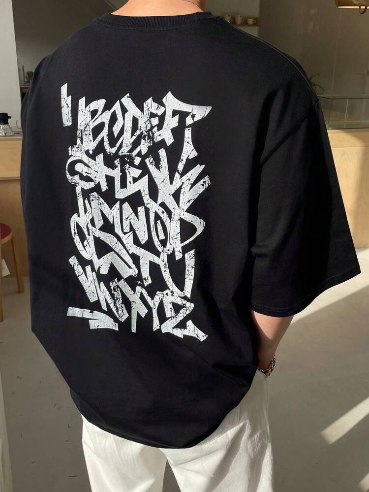 Men's Summer Letter Printed T-Shirt