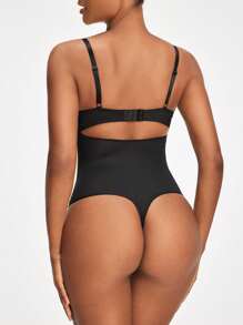 SHEIN Shape Bodysuit Adelgazante Con Cintura De Encaje Para Mujeres, Cami Shapewear