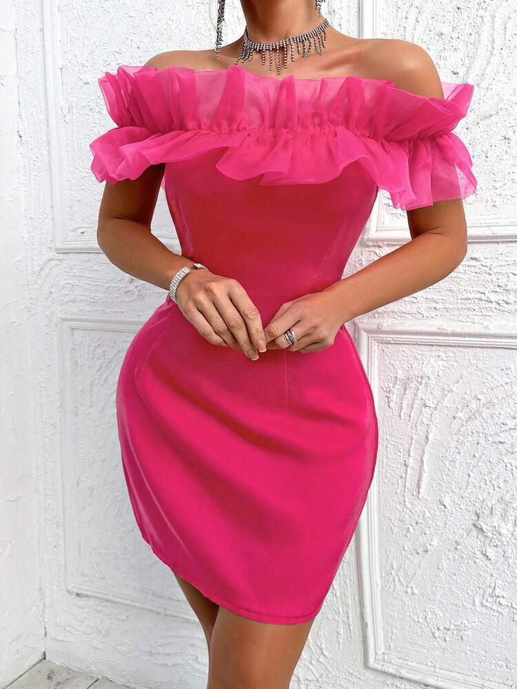 Sexy Off-The-Shoulder Lace Dress