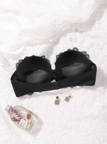 DelicateAllure Women's Strapless Lace Bra Lingerie - Apricot - View 7