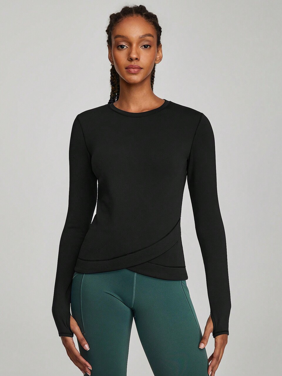 The Winning Look Fleece Crossover Workout Tee
