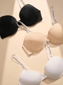 3 cái/bộ Của phụ nữ Lá thư Dây đeo Bras - Nhiều màu - Xem 1