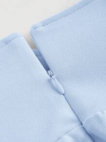 SHEIN MOD Women's Pearl Beaded High Waist Skirt - Baby Blue - View 3