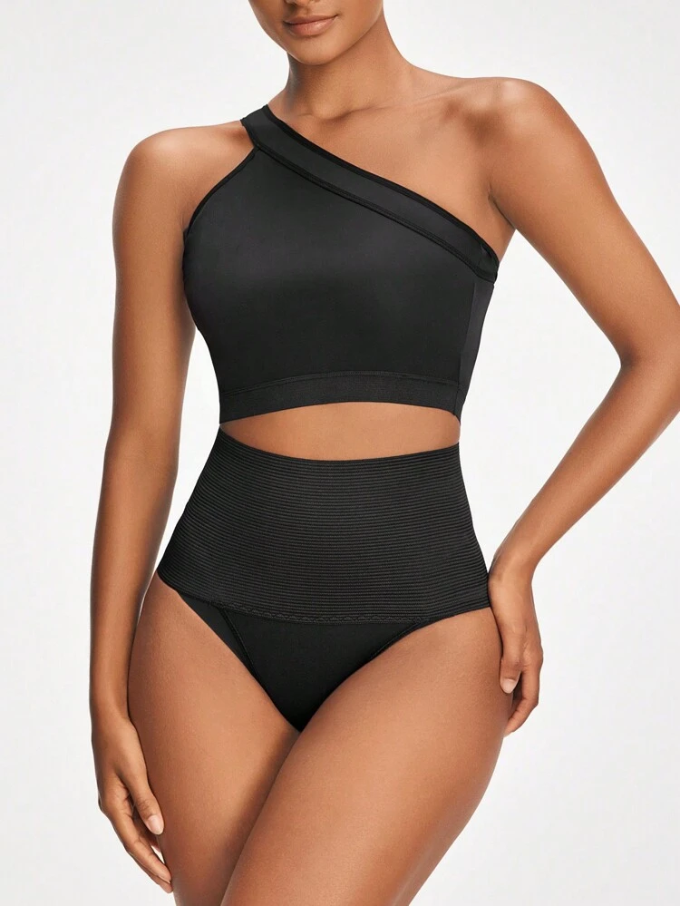 Women's Solid Color Shapewear Bodysuit Set