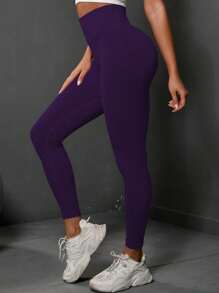 POWERISTA Ladies' New Single-Piece Purple Opaque Curved Charm Moisture-Wicking Sweat-Absorbing Base Leggings With Seamless Knitting, High Waist, Buttock-Raising, Slimming Yoga Pants, Sports Compression, Soft Elastic, Tight, Breathable Peach-Bottomed.
Long Sports Pants With A Slimming Silhouette, Suitable For Pilates, Running, Cycling, Fitness, Outdoor Sports, Training. Thick Base Pants For Long Sports, Pants In Fashionable IN Style, Suitable For Spring And Autumn. Tight Long Pants, Ankle-Length Pants, Best-Selling Product, Popular Style. - Purple - View 4