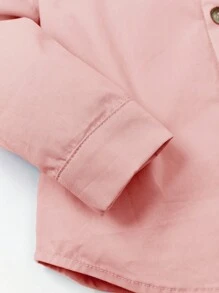 Cozy Pixies 嬰兒男寶寶立領純色襯衫 - 粉色 - 查看 4