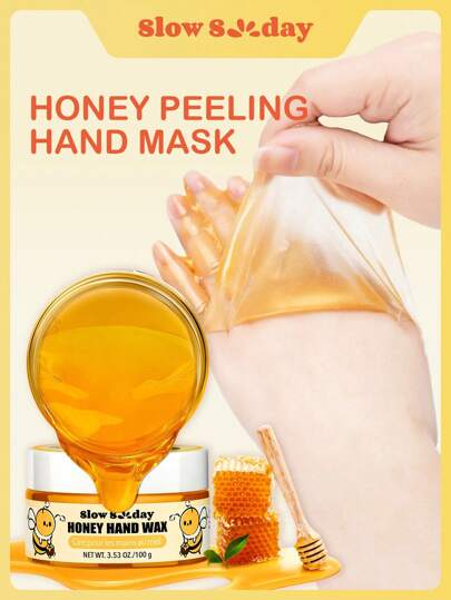 SlowSunday Nourishing Honey Hand Wax Mask,Fragrant, Moisturizing And Exfoliating Hand Skin Care, Moisturizing, Soothing Skin, Deep Nourishment, K Beauty, Cozy Winter Styles, Suitable For Winter, Y2K, For Valentine's Day, Valentines Gift, Valentines Day Gift, Ideal For Party