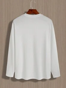 Manfinity Homme Men's Rose Flower Printed Long Sleeve T-Shirt - White - View 2