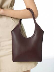 BizChic Bolso de hombro versátil y de moda - Café integral - Ver 3