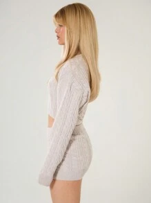 MUSERA Cable Knit  Cropped Jumper