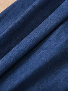 SHEIN 2 件套年轻女孩休闲蝴蝶印花 T 恤和牛仔效果裤套装，适合春秋季 - 彩色 - 查看 6