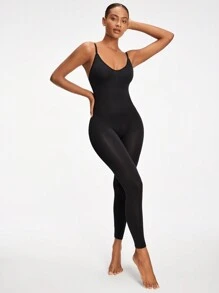 SHAPORA 2 Piezas Enterizos Para Mujer Sin Mangas Y Ceñidos De Un Solo Color - Multicolor - Ver 4