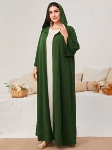 Al Najma 加大码无袖圆领连衣裙带连帽衫两件套长袍套装 2 件套 - 彩色 - 查看 4