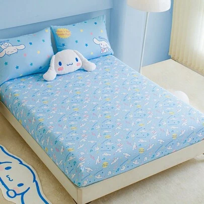 HELLO KITTY AND FRIENDS | SHEIN 可愛藍色床單