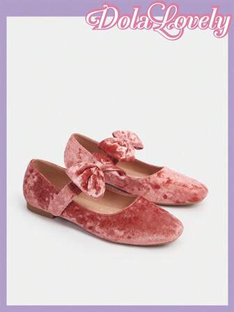 Dola Lovely Niedliche Mary Jane Flats Mit Großer Schleife