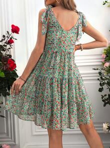 Chiquease 女士花卉印花盖袖 A 字形连衣裙 - 彩色 - 查看 2