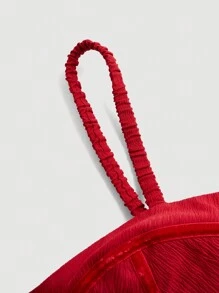 SHEIN MOD Của phụ nữ Bowknot Nhiều lớp Xếp nếp Dây đeo Mì Ý  Đầm - Nhiều màu - Xem 3