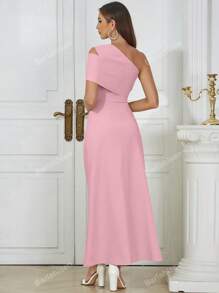 Elegancka seksowna asymetryczna sukienka bodycon na jedno ramię bez rękawów dla kobiet