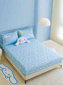HELLO KITTY AND FRIENDS | SHEIN 可愛藍色床單 - 淺藍色 - 查看 1
