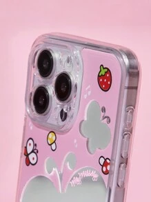 HELLO KITTY AND FRIENDS | SHEIN Carcasa Para Teléfono Móvil Con Espejo - Rojo - Ver 4
