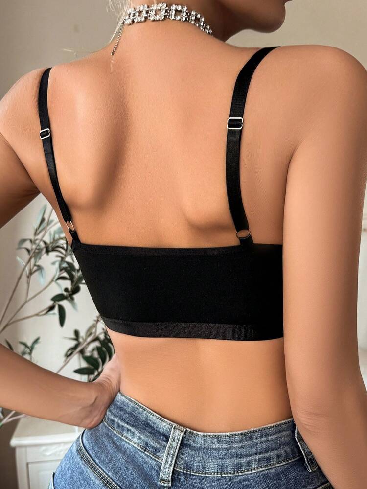 Women's Solid Color Hollow Out Bralette