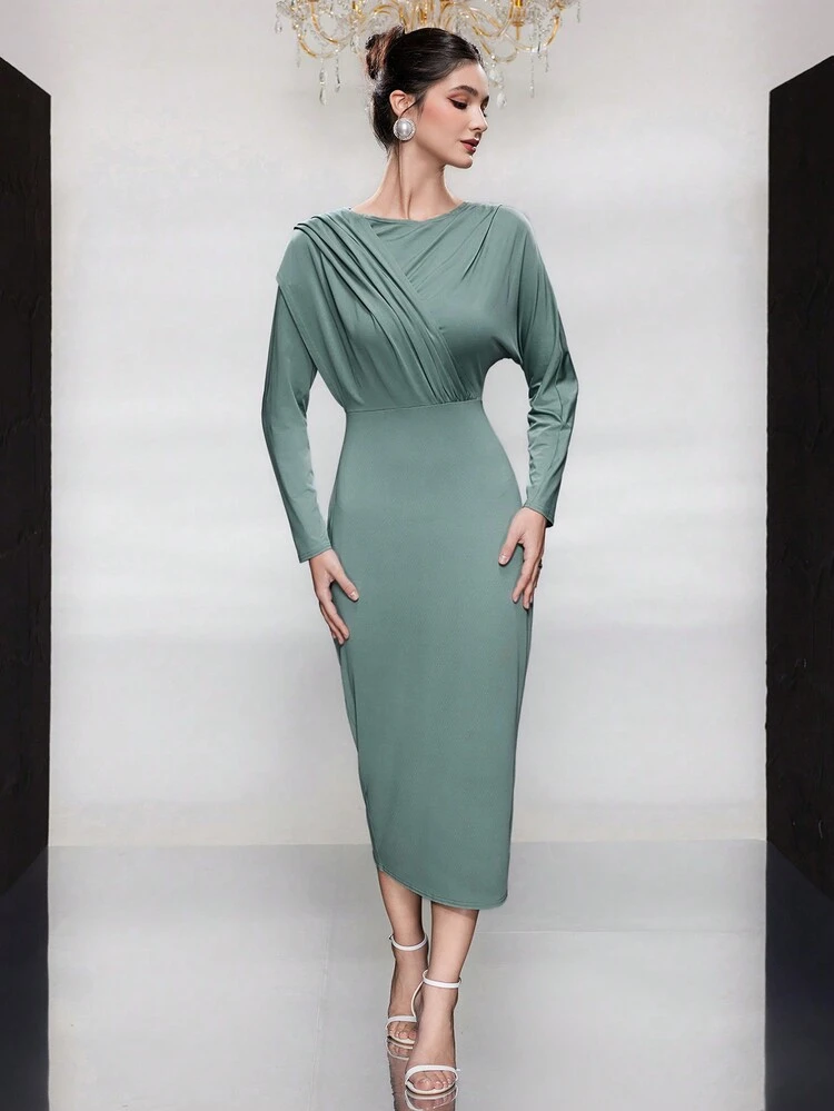 Women's Solid Color Hooded Dress Fall Cloth For Women