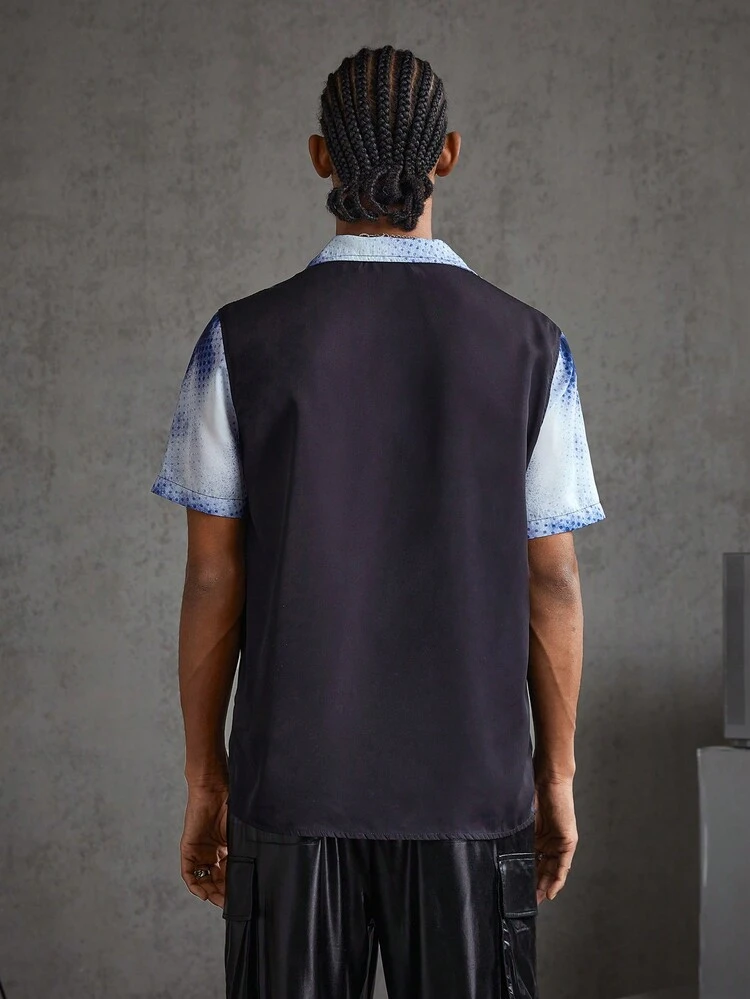 Men's Tie-Dye Woven Casual Shirt