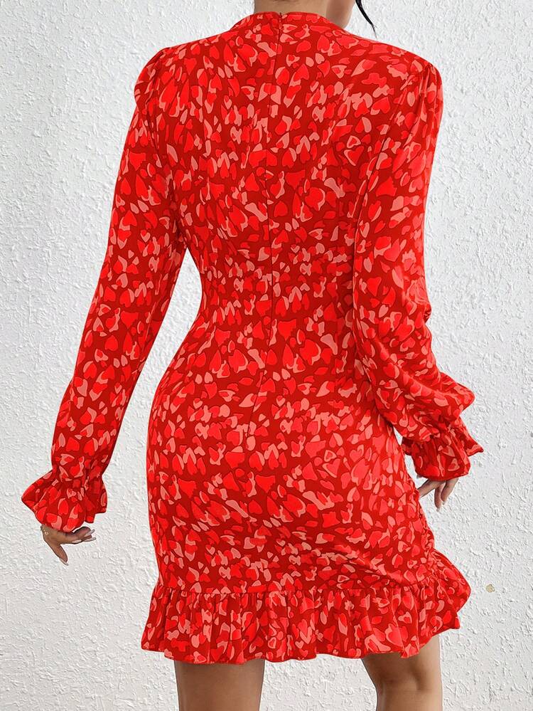 Women's Fashionable Printed Pleated Dress