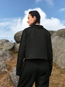 In My Nature Damen Flip Taschen Langarm Outdoor Shirt