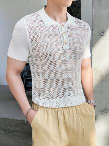 Manfinity Chillmode Men's Casual Knitwear - White - View 1