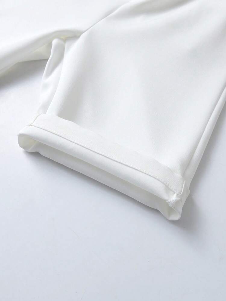 Boys' Green Striped 2pcs Gentleman Suit, Long Sleeve Shirt And Shorts Set, Stylish For Birthday Party, Evening, Performance, Wedding